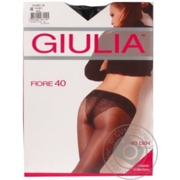 Колготи Giulia занижена талія Fiore 40 nero 4