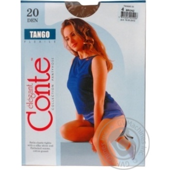 Conte Tango Women's Tights 20 den 4 bronz - buy, prices for MegaMarket - photo 2