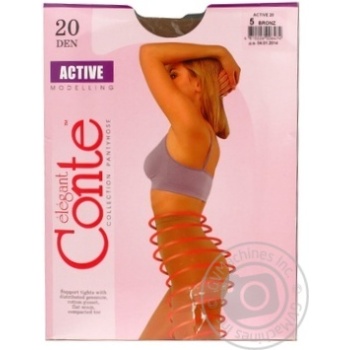 Колготи жін. поліамідні Conte Elegant Active 20 р.5 Bronz купити, ціни на МегаМаркет - фото 3
