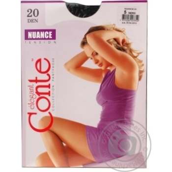 Колготы Conte Nuance 20 Den р.5 nero шт купить, цены на МегаМаркет - фото 1