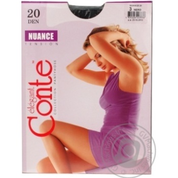 Колготы Conte Nuance 20 Den р.3 nero шт купить, цены на МегаМаркет - фото 1