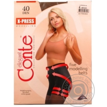 Колготи X-press Conte elegant 40den 4 Bronz х8 купити, ціни на МегаМаркет - фото 1