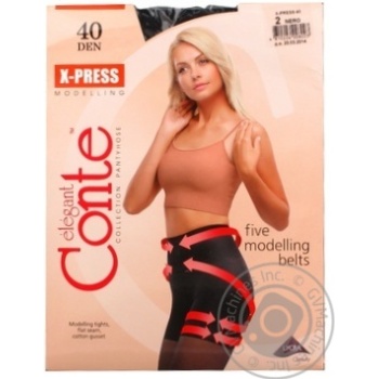 Колготы женские Conte X-Press 40ден р.2 Nero - купить, цены на ULTRAMARKET - фото 2