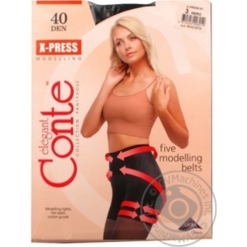 Колготи жіночі Conte X-Press 40ден р.3 Nero - купити, ціни на ULTRAMARKET - фото 3