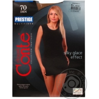 Tights Conte Prestige bronze for women 70den 4size - buy, prices for MegaMarket - photo 1