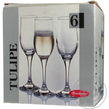 Pasabahce Tulipe Champagne Glass Set 190ml 6pcs - buy, prices for Tavria V - photo 2