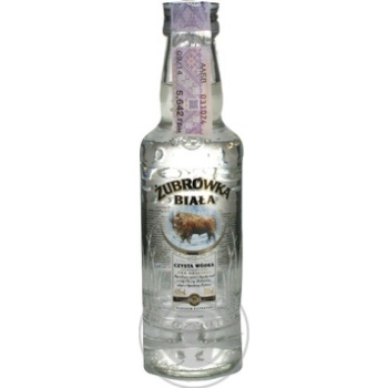 Горілка Zubrowka Biala 40% 0,2л купити, ціни на МегаМаркет - фото 1