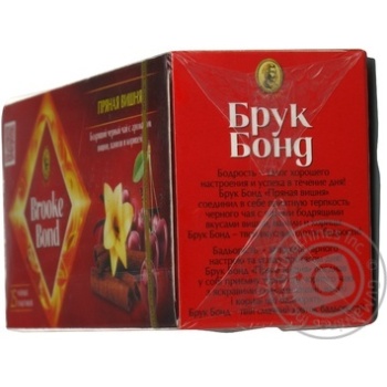 Чай чорний байховий ароматизований Brook Bond Cherry Spice з корицею 1,5г*25шт - купити, ціни на - фото 3