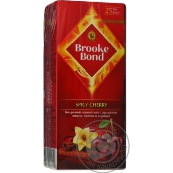 Чай чорний байховий ароматизований Brook Bond Cherry Spice з корицею 1,5г*25шт - купити, ціни на - фото 5