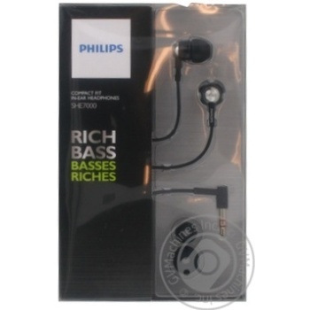 Навушники-вкладиші Philips SHE7000/10 чорні - купити, ціни на - фото 2