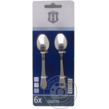 Ложка H-Line Goutte для мокко 6шт - купить, цены на Метро - фото 1