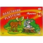 Пластилін Мультики, кор., скл., 320р., 16 кол. арт 280027