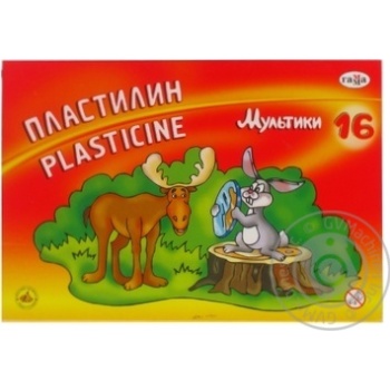 Пластилін Мультики, кор., скл., 320р., 16 кол. арт 280027 купить, цены на МегаМаркет - фото 1