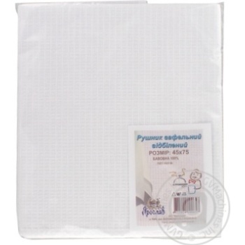 YAROSLAV KITCHEN TOWEL 45X75 WHITE - buy, prices for MegaMarket - photo 1