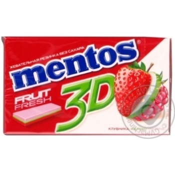 Жевательная резинка Mentos 3D Клубника-яблоко-малина 33,6г купить, цены на МегаМаркет - фото 8
