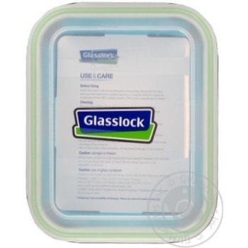 Glasslock Glass Container with Plastic Lid Rectangular 2l