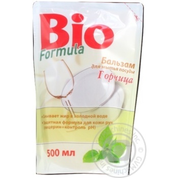 Бальзам Bio formula Горчица для мытья посуды запаска 500мл купить, цены на МегаМаркет - фото 1