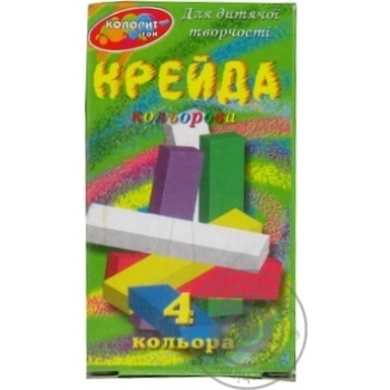 Крейда Колорит кольорова 4 кольора х10 купить, цены на МегаМаркет - фото 1