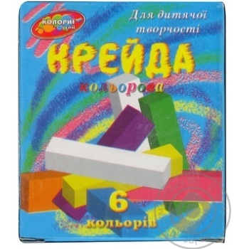 Крейда Колорит кольорова 6 шт х10 купити, ціни на МегаМаркет - фото 1