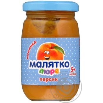 Пюре Малятко персик 180г купити, ціни на МегаМаркет - фото 1