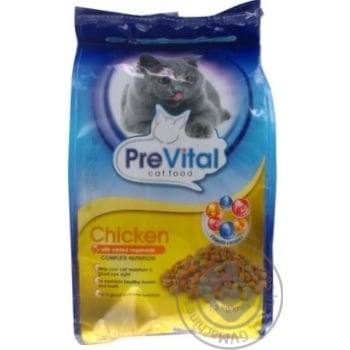 PreVital for cats with chicken and vegetables dry food 1800g - buy, prices for METRO - photo 1