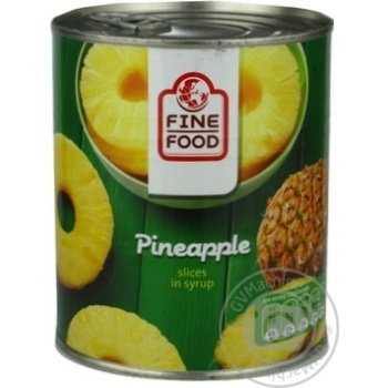 Fruit pineapple Fine food canned 820g can Thailand