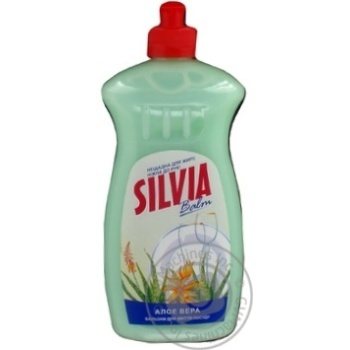 Засіб Silvia д/миття посуду Aloe Vera бальзам 500мл х12 купить, цены на МегаМаркет - фото 1