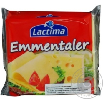 Lactima emmentaler processed cheese 36.2% 130g - buy, prices for MegaMarket - photo 1