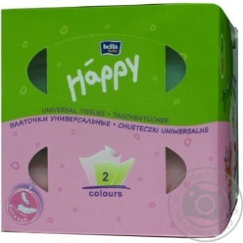 Хустинки паперові Bella Baby Happy унiверсальні двошарові 80шт купити, ціни на МегаМаркет - фото 1