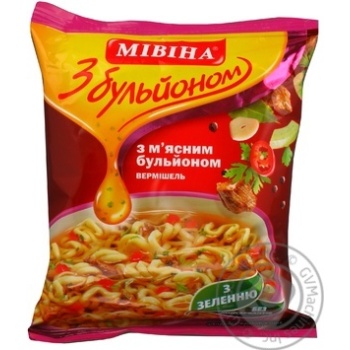 Макароны вермишель Мивина с мясным бульоном 70г Украина - купить, цены на NOVUS - фото 4