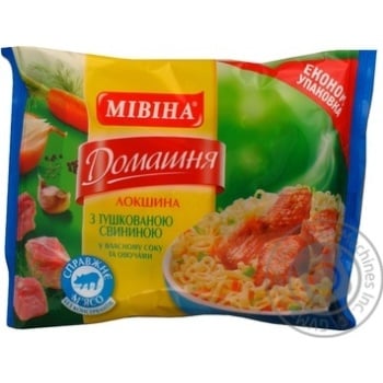 Макароны лапша Мивина с свининой и овощами 110г Украина купить, цены на МегаМаркет - фото 1