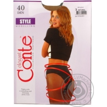 Conte Style Female Natural Tights 40 Den Size 3 - buy, prices for Vostorg - photo 3