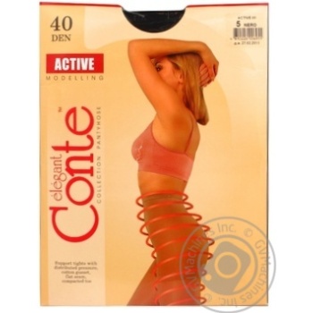 Tights Conte nero polyamide for women 40den 5size - buy, prices for MegaMarket - photo 4