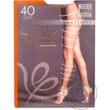 Tights Intuitsia Activity beige deniers for women 40den 3size - buy, prices for MegaMarket - photo 1