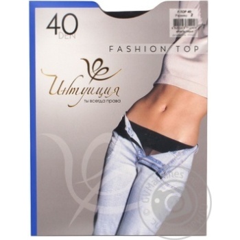 Tights Intuitsia grey polyamide for women 40den 2size - buy, prices for MegaMarket - photo 1