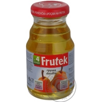 Reconstituted clarified pasteurized gluten-free juice without sugar Frutek pear for children from 4+ months glass bottle 125ml Slovenia - buy, prices for - photo 8