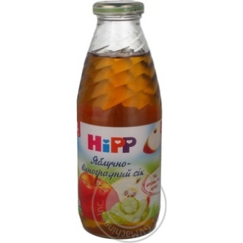 Juice Hipp apple-grapes sugar-free for 4+ months babies 500ml glass bottle Hungary - buy, prices for - photo 16