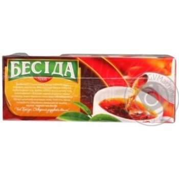 Чорний чай Бесіда Міцний байховий в пакетиках 24х1.8г Росія - купити, ціни на - фото 3