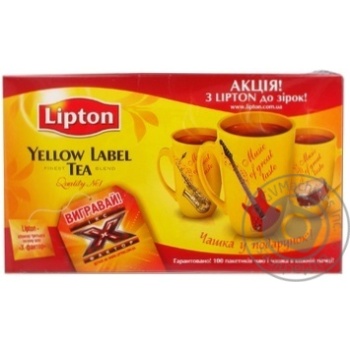 LIPTON YELLOW LABEL ЧОР.2-50ПАК+ЧАШКА