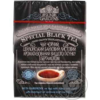 Black pekoe tea Sun Gardens Earl Grey with bergamot big leaf 90g Ukraine - buy, prices for MegaMarket - photo 3