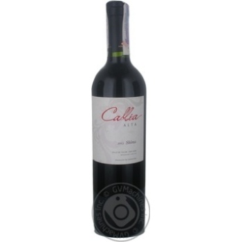Wine shiraz Callia Callia alta red dry 14% 2009year 750ml glass bottle Argentina - buy, prices for MegaMarket - photo 1