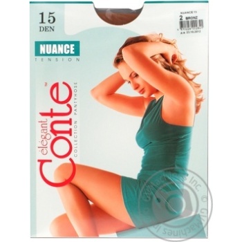 Колготы Conte Nuance 15 Den р.2 bronz шт купить, цены на МегаМаркет - фото 1