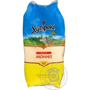 Крупа Хуторок манна 800г купити, ціни на МегаМаркет - фото 1