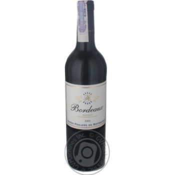 Wine merlot Baron philippe de rothschild red dry 12.5% 2008year 750ml glass bottle Bordeaux France - buy, prices for MegaMarket - photo 1