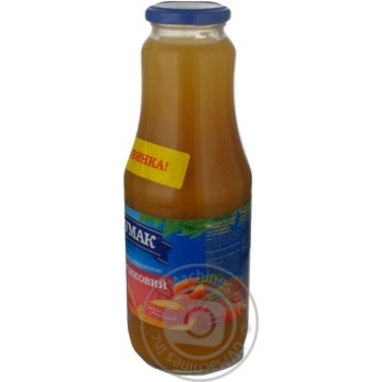 Pasteurized homogenized nectar with pulp and sugar Chumak peach glass bottle 1000ml Ukraine - buy, prices for - photo 2