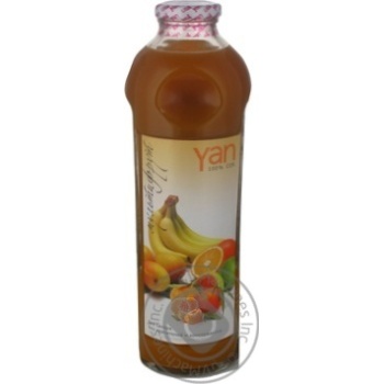 Reconstituted sugar-free juice Yan multifruit glass bottle 930ml Armenia - buy, prices for MegaMarket - photo 1