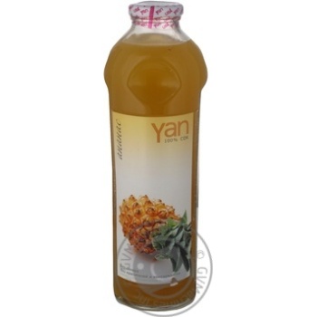Juice Yan pineapple 930g glass bottle - buy, prices for MegaMarket - photo 1