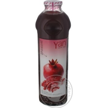Sugar-free juice produced by cold pressing Yan pomegranate glass bottle 930ml Armenia - buy, prices for MegaMarket - photo 1