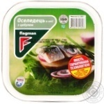 Сельдь Flagman филе-кусочки в масле с луком 200г