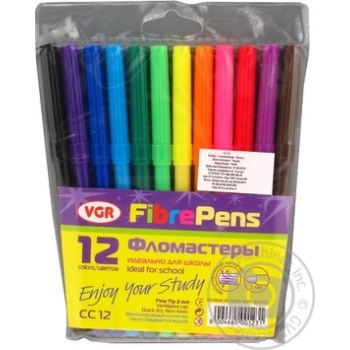 VGR Felt-Tip Pens 12pcs - buy, prices for MegaMarket - photo 1